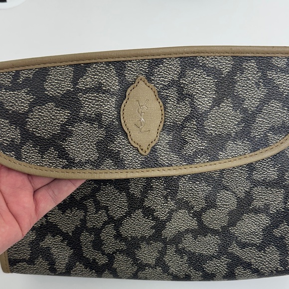 Yves Saint Laurent Black and Tan Clutch - Picture 10 of 13